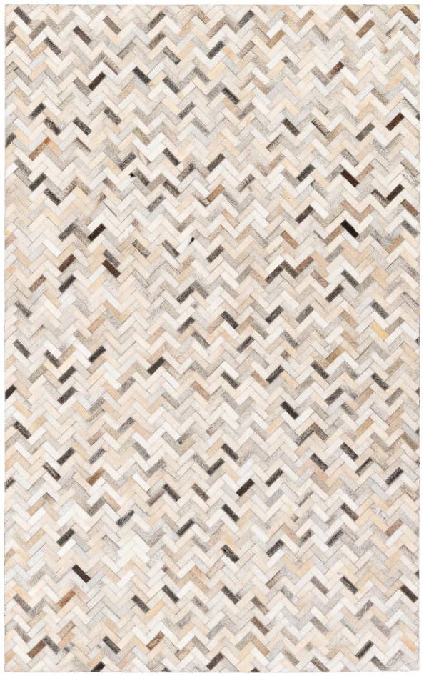 Detail image of 4' 10 x 7' 9 Cowhide Stocks Rug