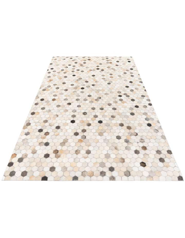 4' 9 x 7' 11 Cowhide Stocks Rug