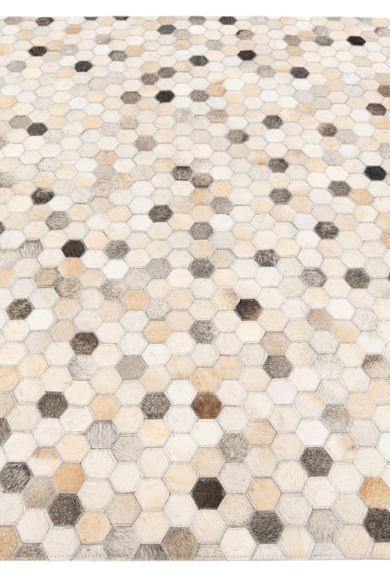 4' 9 x 7' 11 Cowhide Stocks Rug