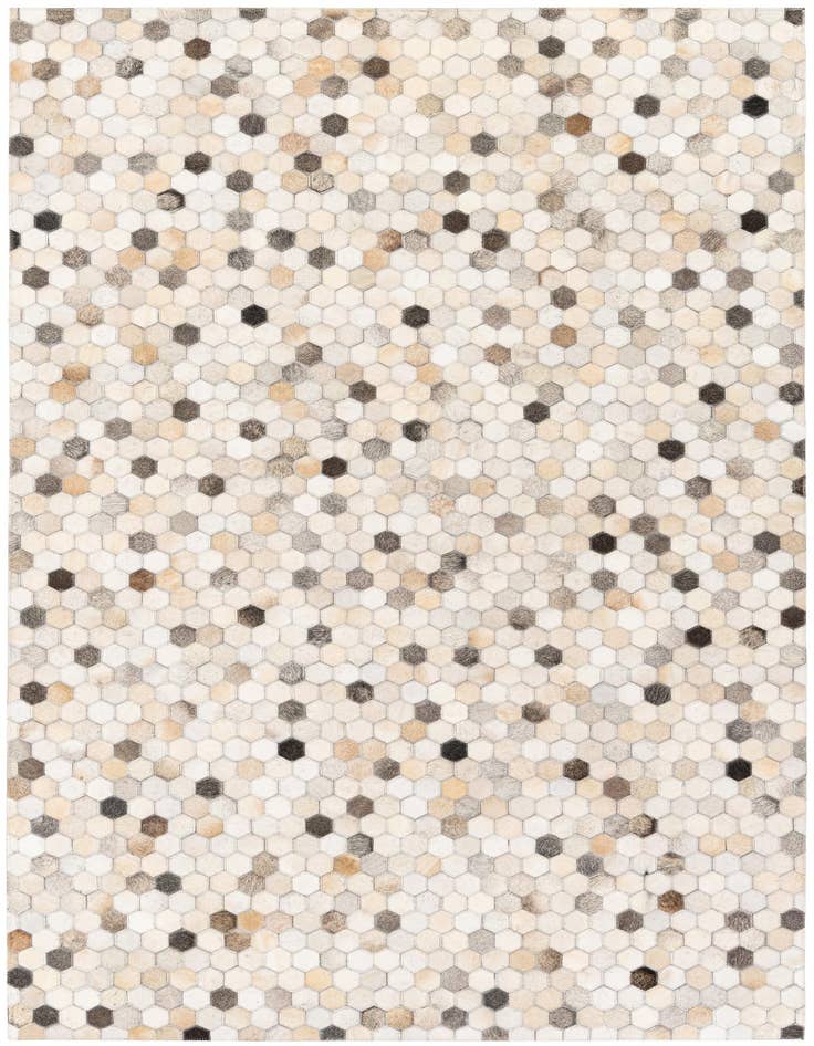 Detail image of 4' 9 x 7' 11 Cowhide Stocks Rug