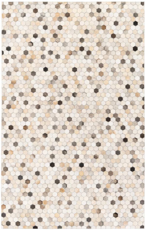 Detail image of 4' 9 x 7' 11 Cowhide Stocks Rug