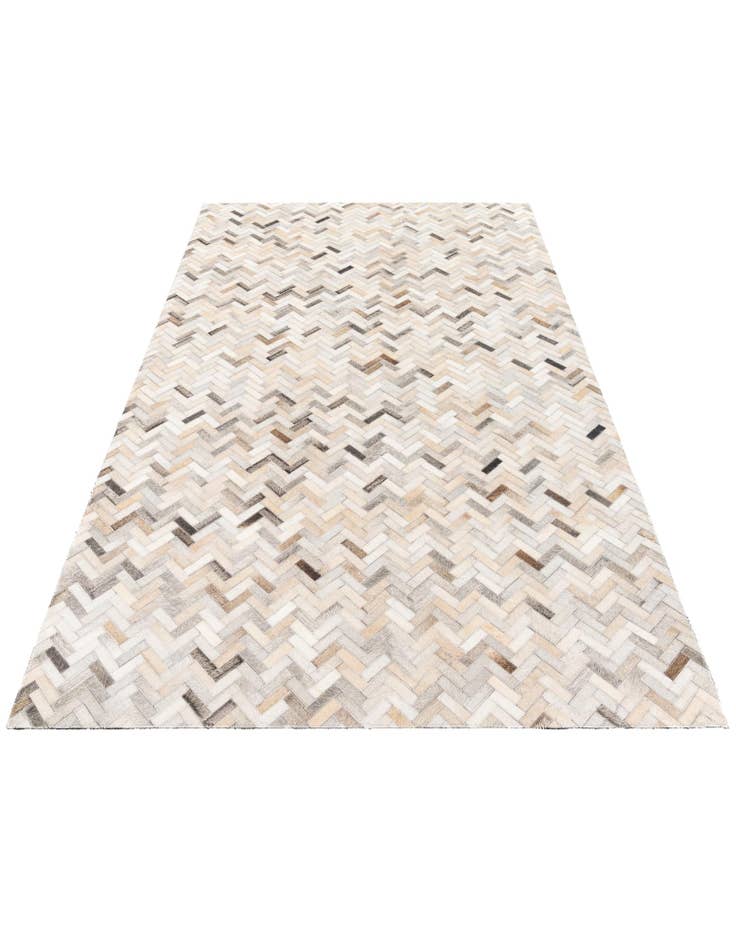 Detail image of 4' 10 x 7' 10 Cowhide Stocks Rug