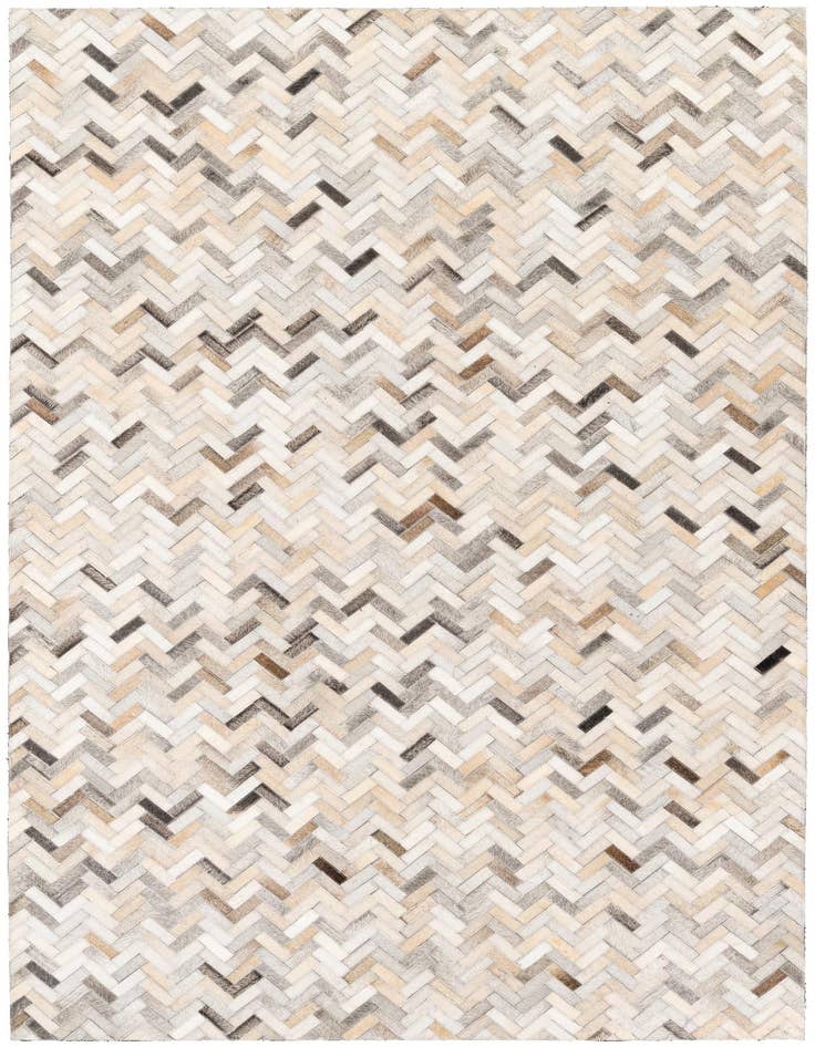 Detail image of 4' 10 x 7' 10 Cowhide Stocks Rug