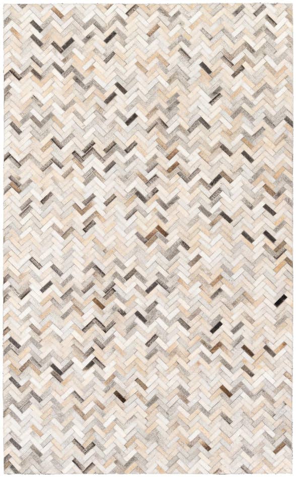Detail image of 4' 10 x 7' 10 Cowhide Stocks Rug