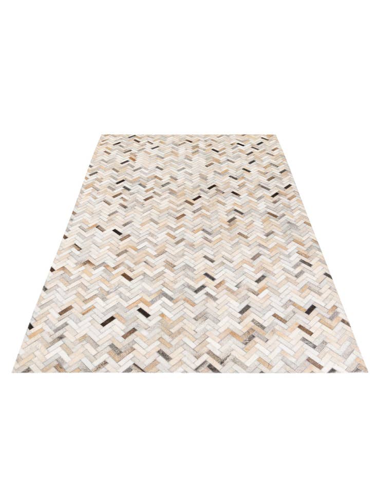 Detail image of 4' 10 x 7' 9 Cowhide Stocks Rug