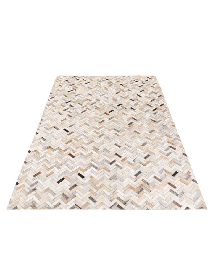 4' 10 x 7' 9 Cowhide Stocks Rug