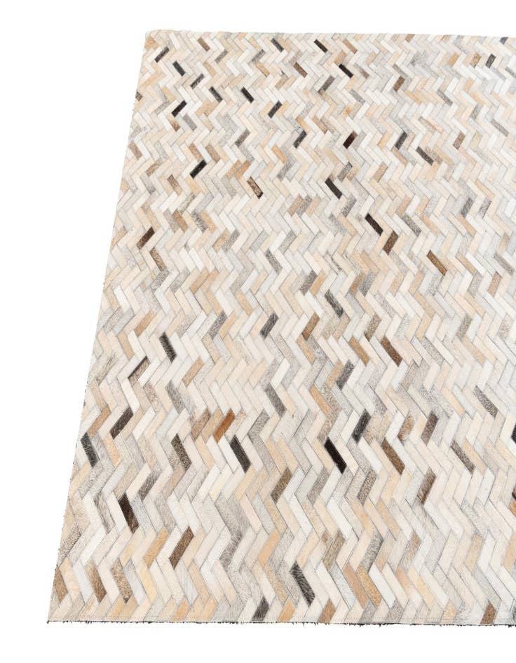 Detail image of 4' 10 x 7' 9 Cowhide Stocks Rug