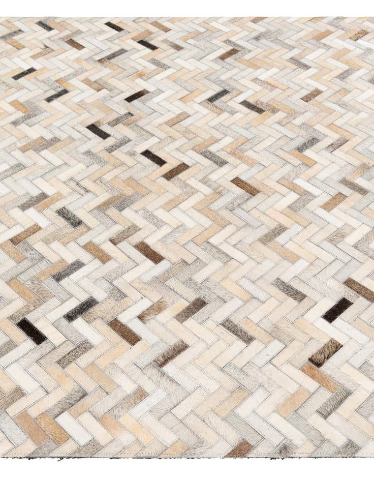 Detail image of 4' 10 x 7' 9 Cowhide Stocks Rug