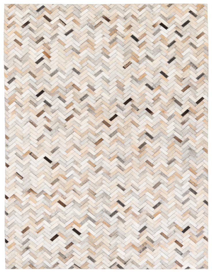 Detail image of 4' 10 x 7' 9 Cowhide Stocks Rug