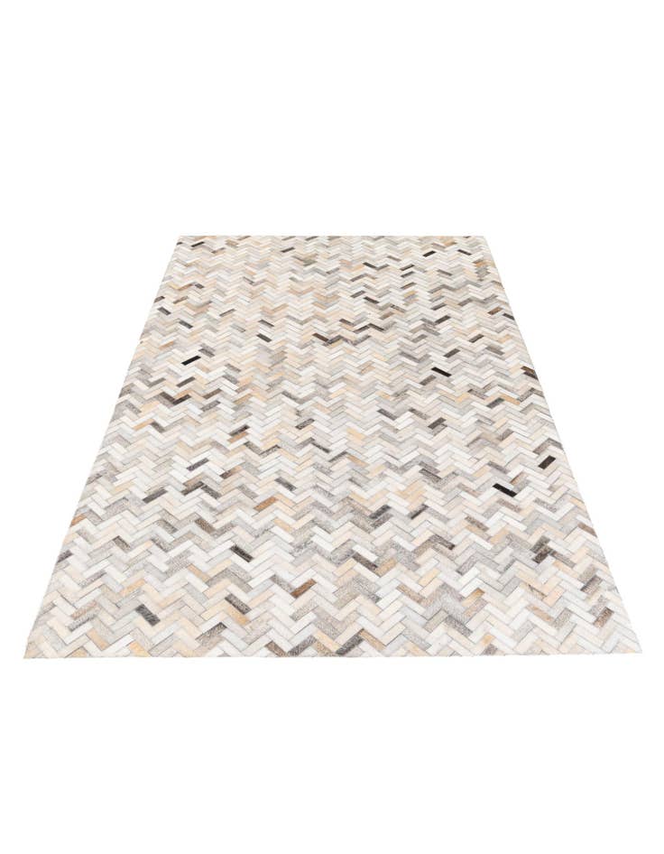 Detail image of 4' 10 x 7' 11 Cowhide Stocks Rug