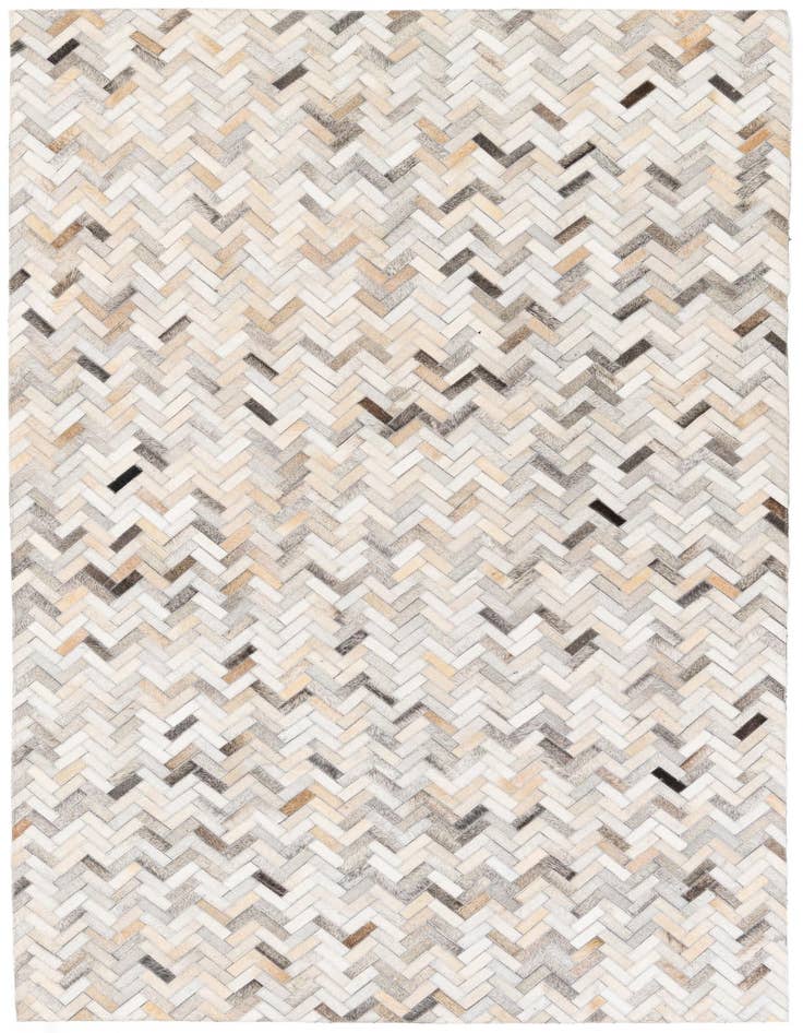 Detail image of 4' 10 x 7' 11 Cowhide Stocks Rug
