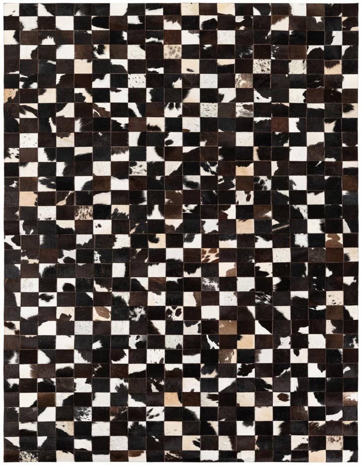 Detail image of 5' x 7' 11 Cowhide Stocks Rug