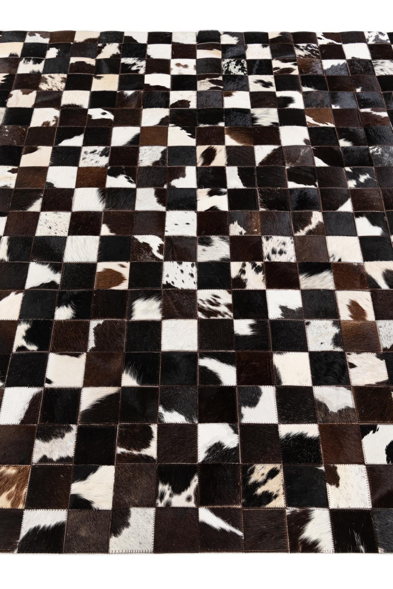 5' 1 x 8' Cowhide Stocks Rug