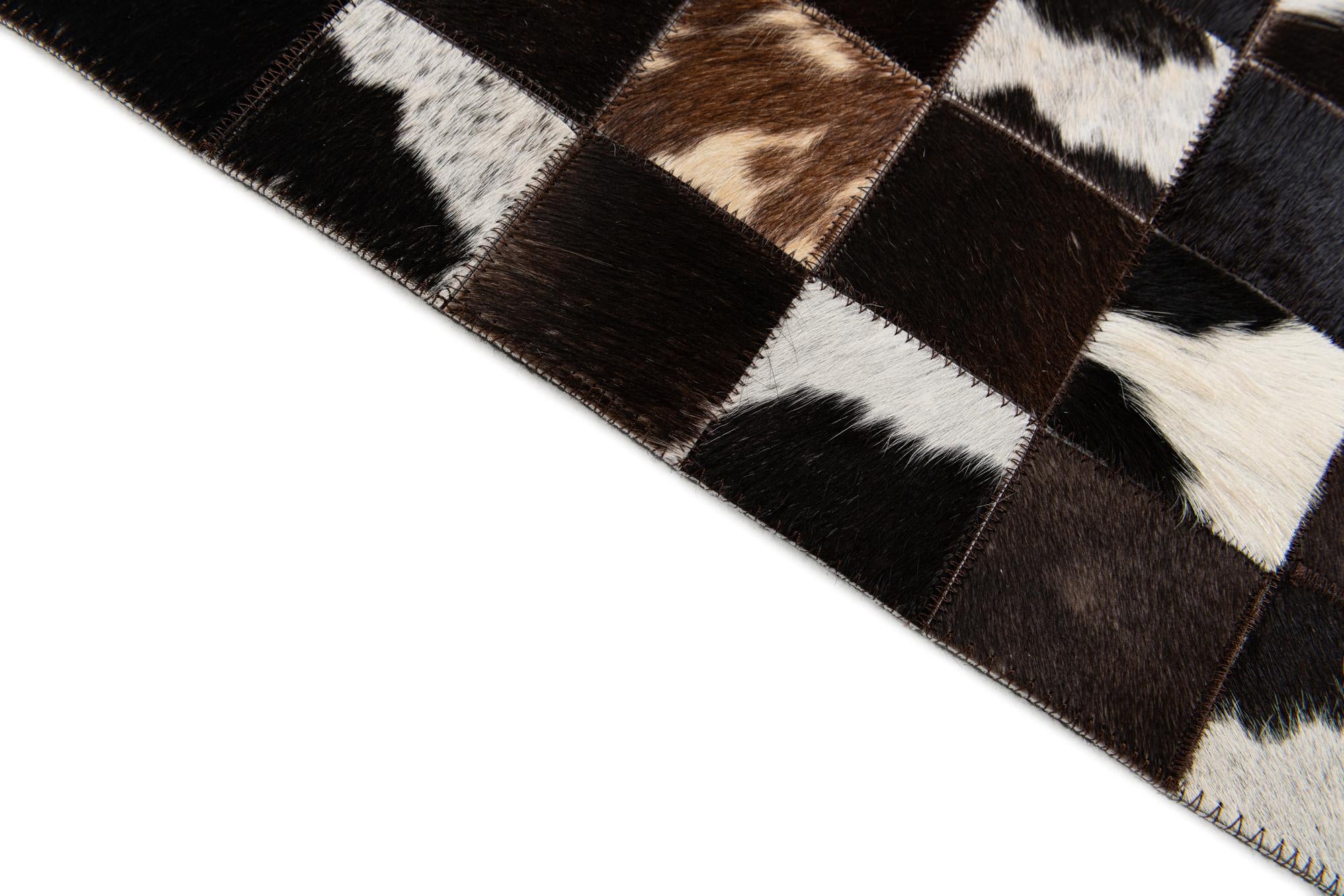 5' 1 x 8' Cowhide Stocks Rug