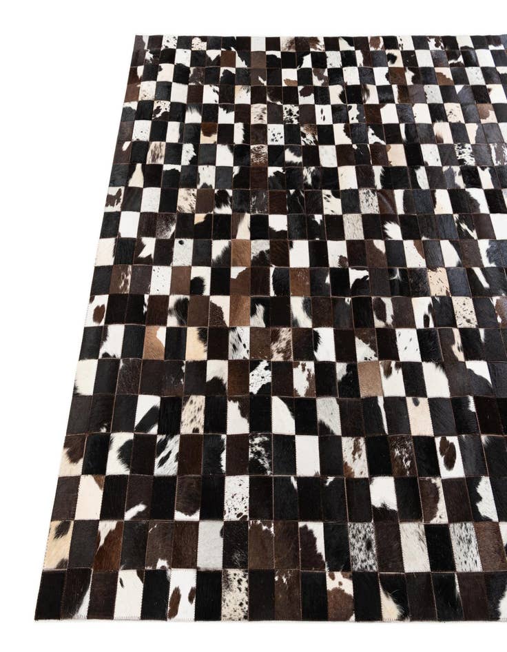 Detail image of 5' x 8' Cowhide Stocks Rug