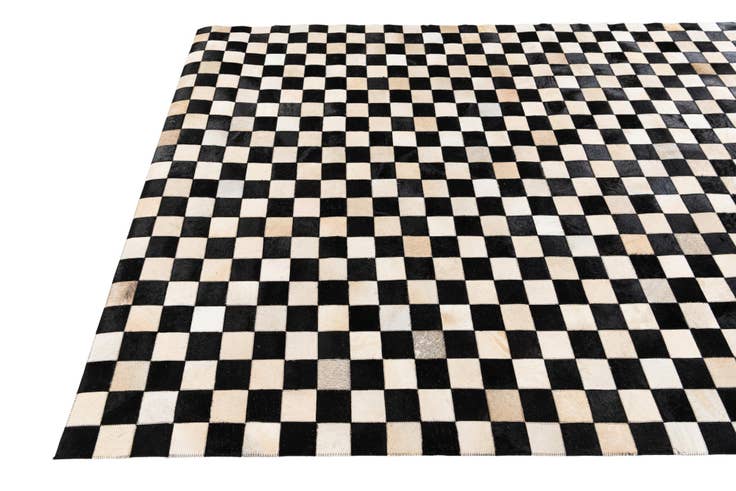 Detail image of 5' 8 x 7' 10 Cowhide Stocks Rug