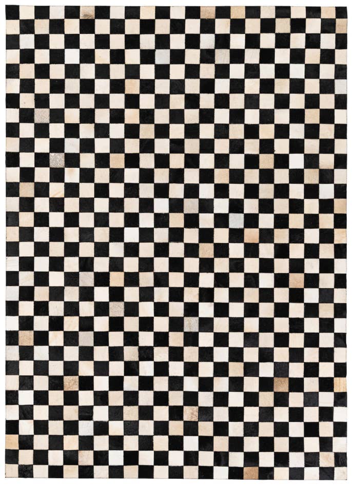 Detail image of 5' 8 x 7' 10 Cowhide Stocks Rug