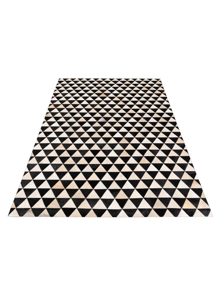 Detail image of 5' 1 x 8' 1 Cowhide Stocks Rug