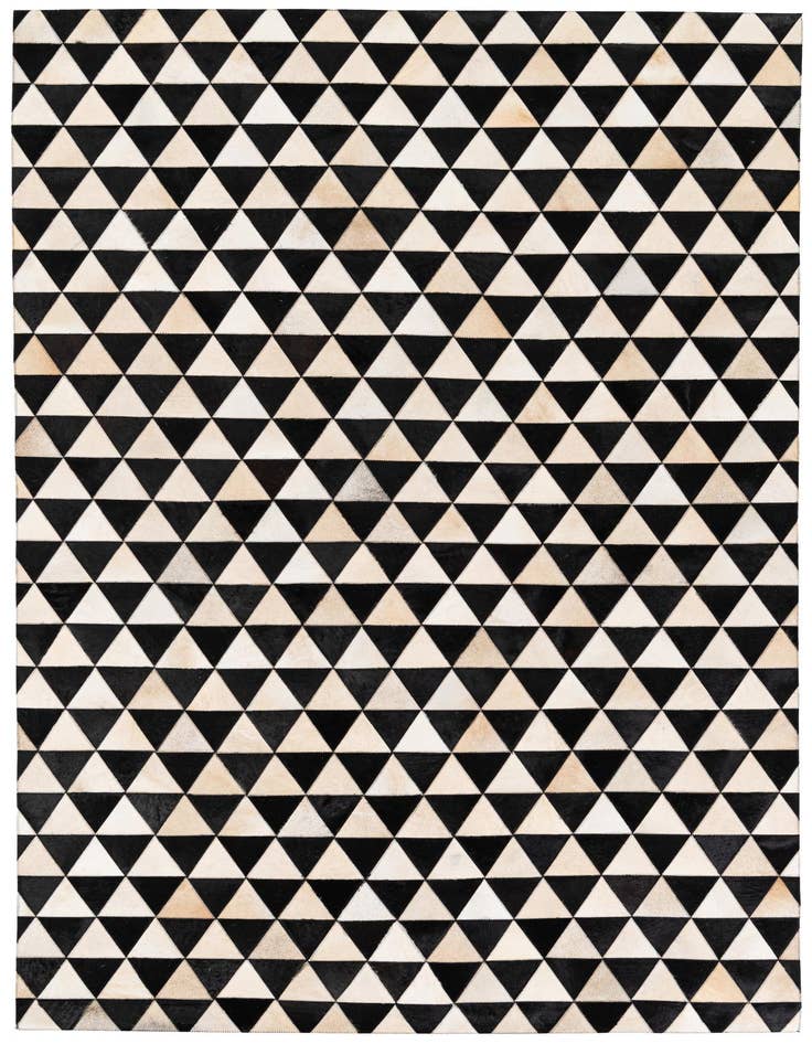 Detail image of 5' 1 x 8' 1 Cowhide Stocks Rug