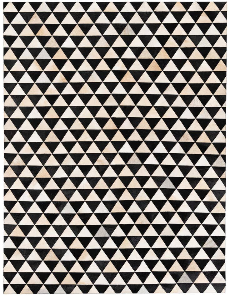Detail image of 5' 1 x 8' 2 Cowhide Stocks Rug