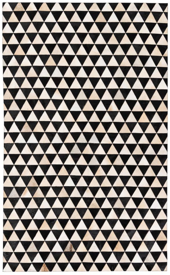 Detail image of 5' 1 x 8' 2 Cowhide Stocks Rug