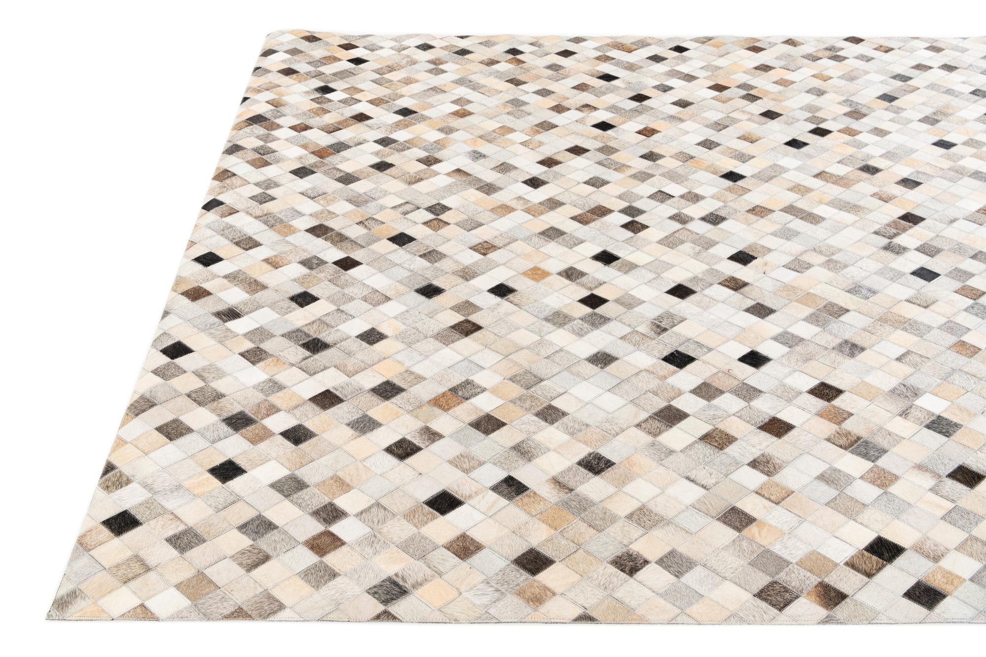 5' 8 x 7' 10 Cowhide Stocks Rug