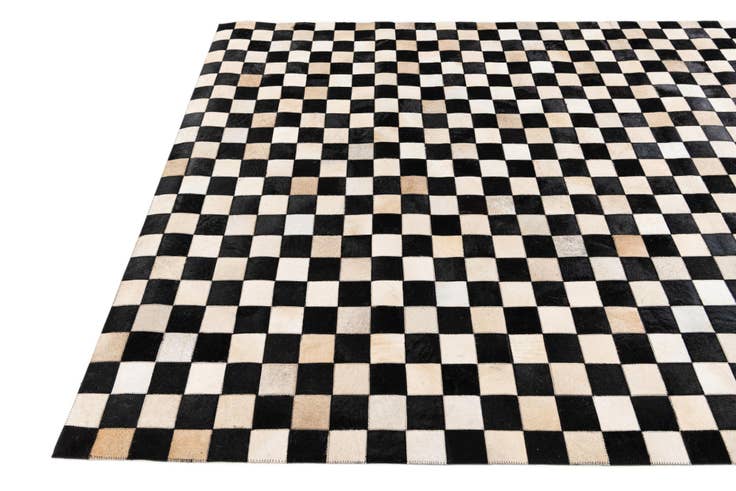 Detail image of 5' 8 x 7' 10 Cowhide Stocks Rug