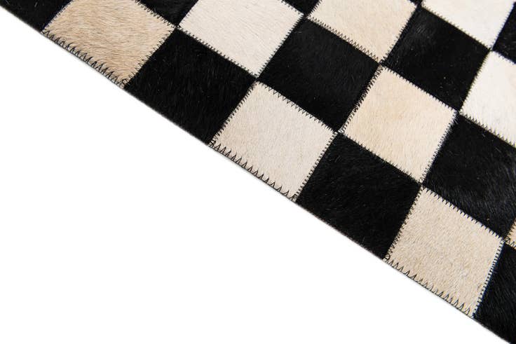 Detail image of 5' 8 x 7' 10 Cowhide Stocks Rug