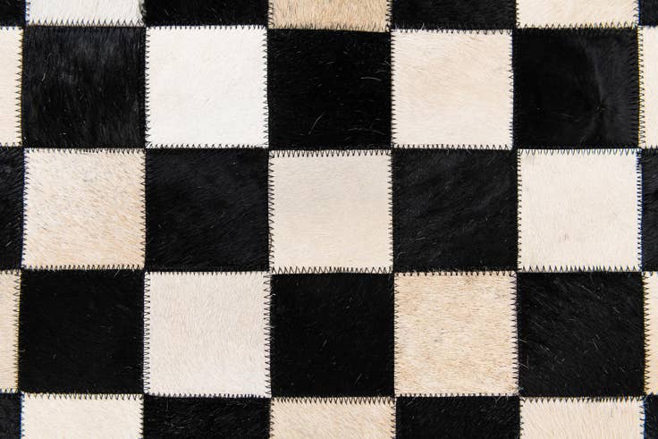 Detail image of 5' 8 x 7' 10 Cowhide Stocks Rug