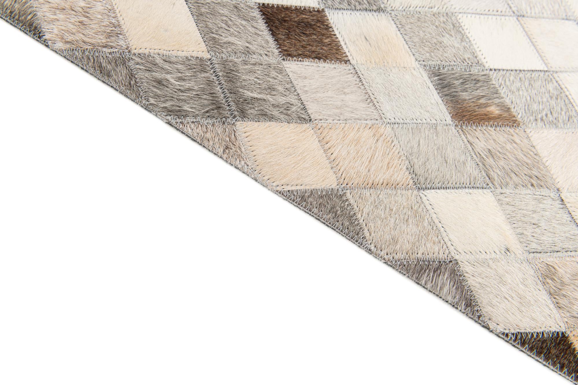 5' 7 x 7' 11 Cowhide Stocks Rug