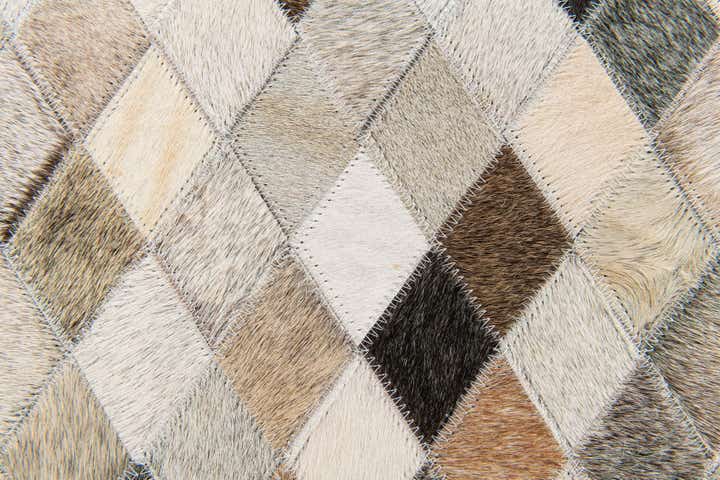 5' 7 x 7' 11 Cowhide Stocks Rug
