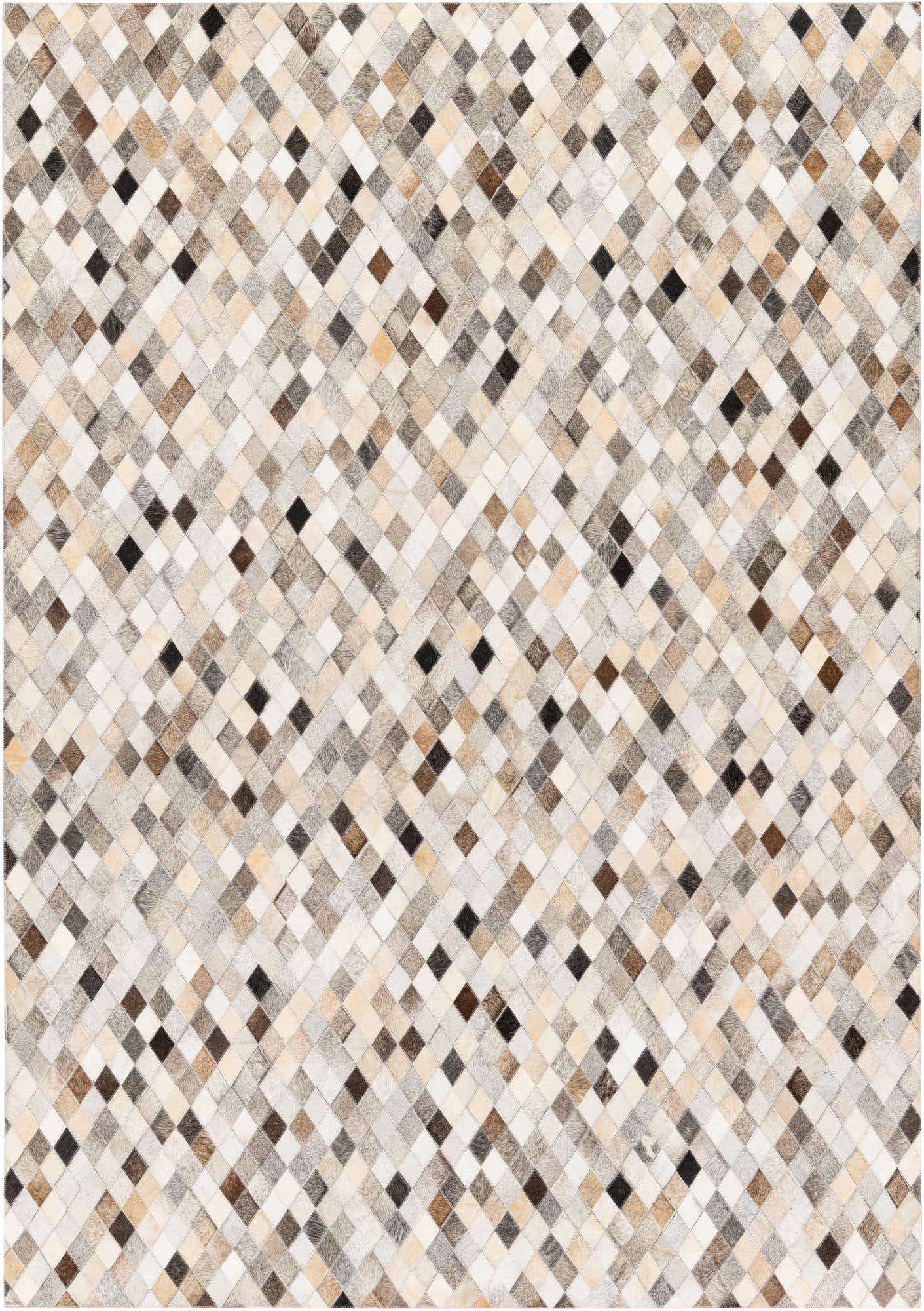 5' 7 x 7' 11 Cowhide Stocks Rug