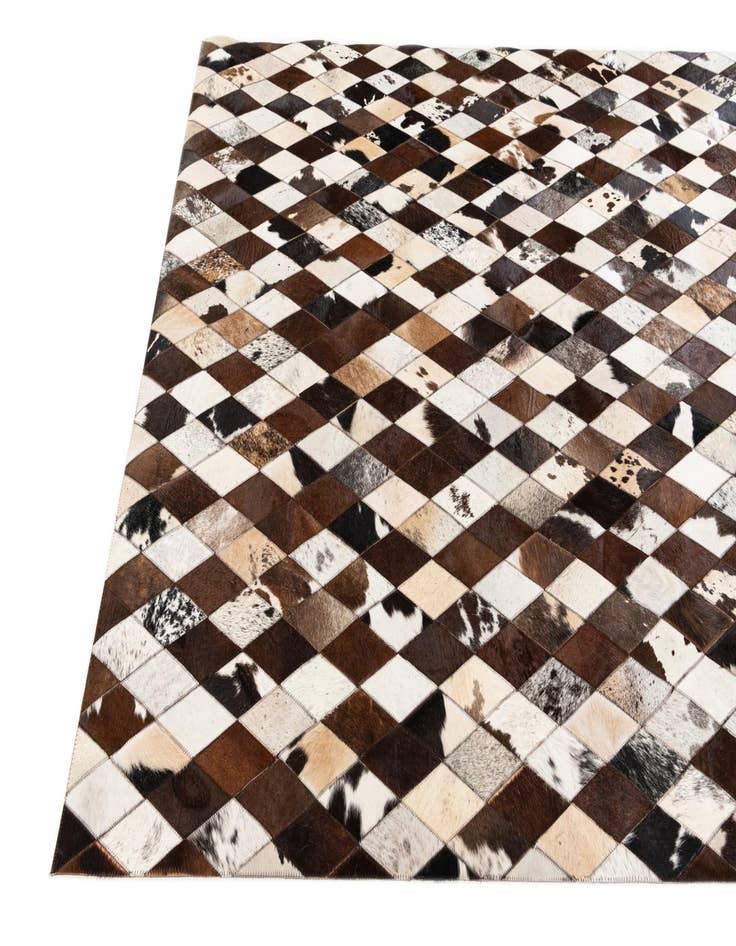 Detail image of 5' 8 x 7' 11 Cowhide Stocks Rug