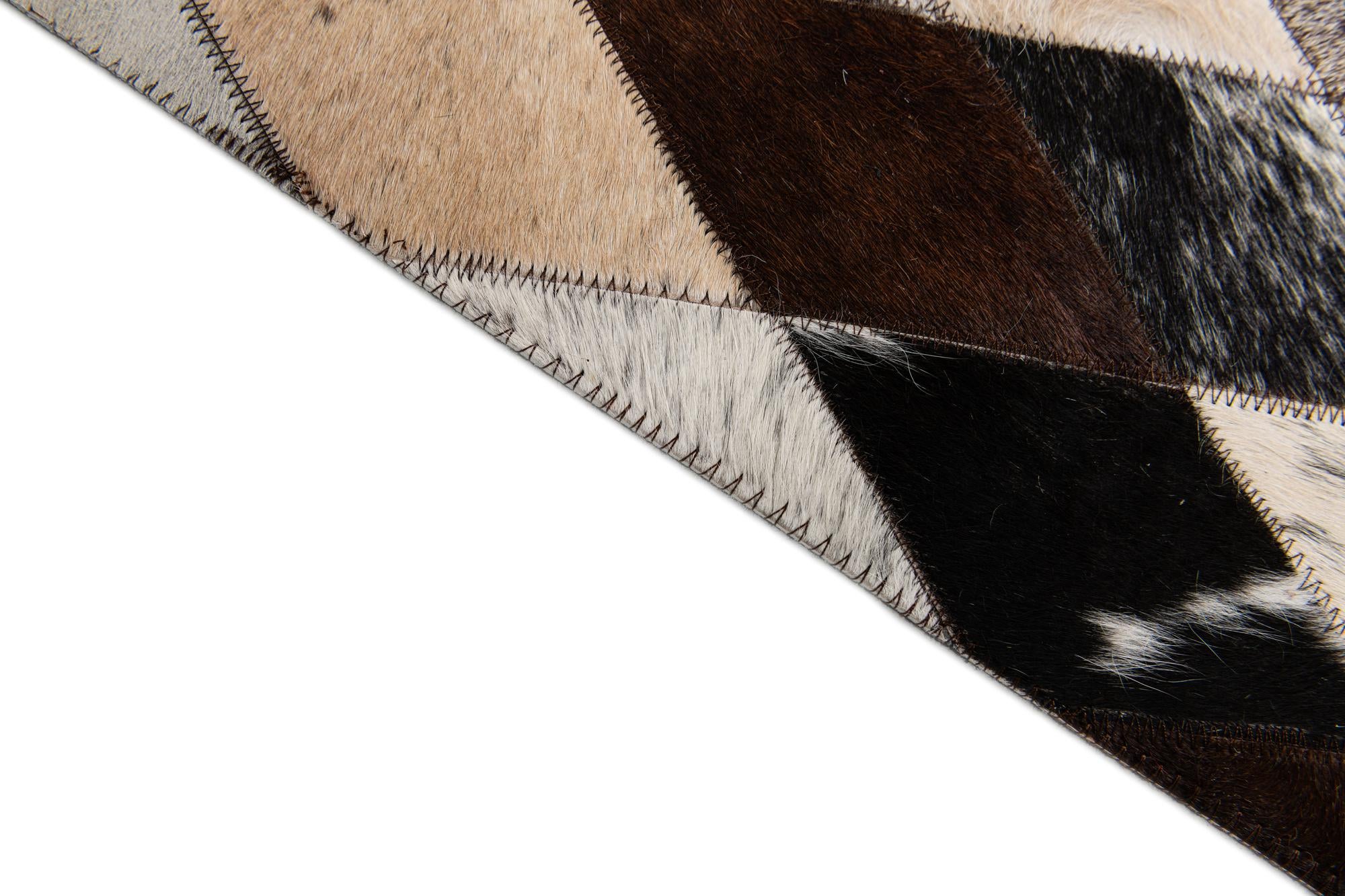 5' 8 x 7' 11 Cowhide Stocks Rug