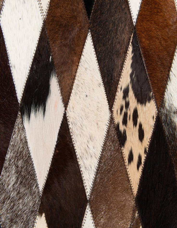 Detail image of 5' 8 x 7' 11 Cowhide Stocks Rug