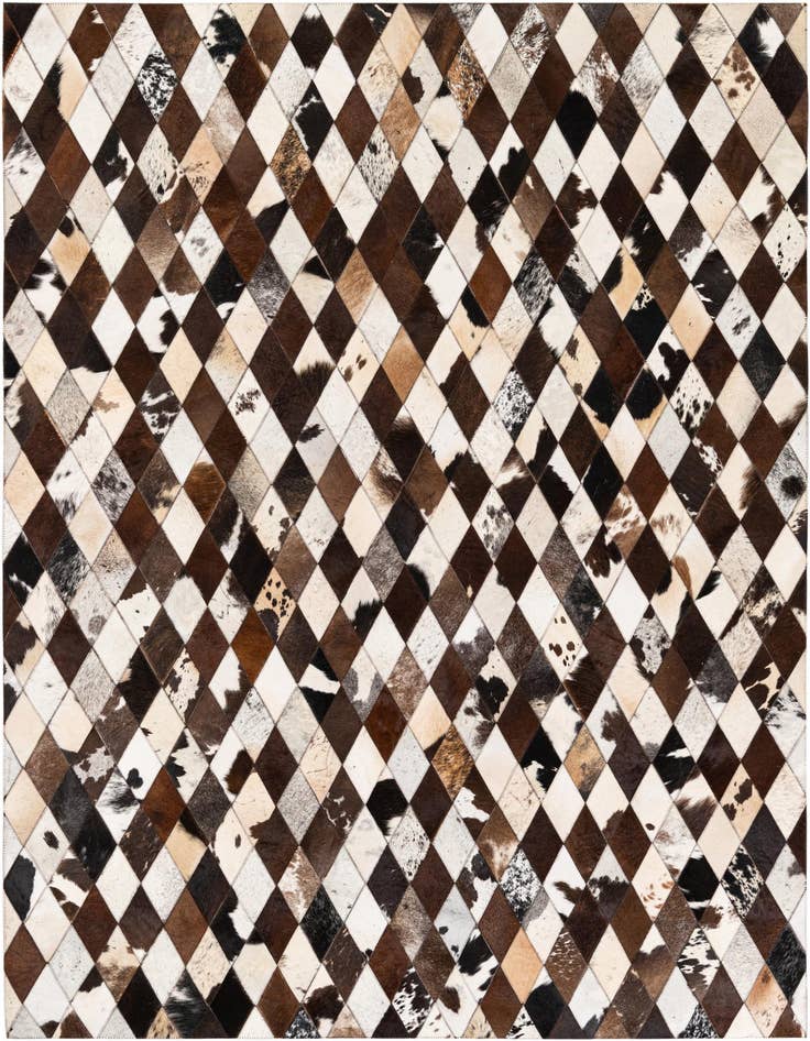 Detail image of 5' 8 x 7' 11 Cowhide Stocks Rug