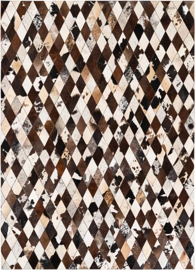 Detail image of 5' 8 x 7' 11 Cowhide Stocks Rug