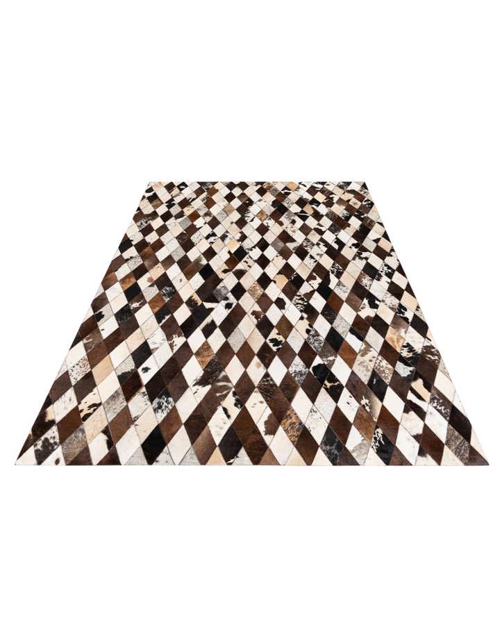 5' 7 x 8' Cowhide Stocks Rug