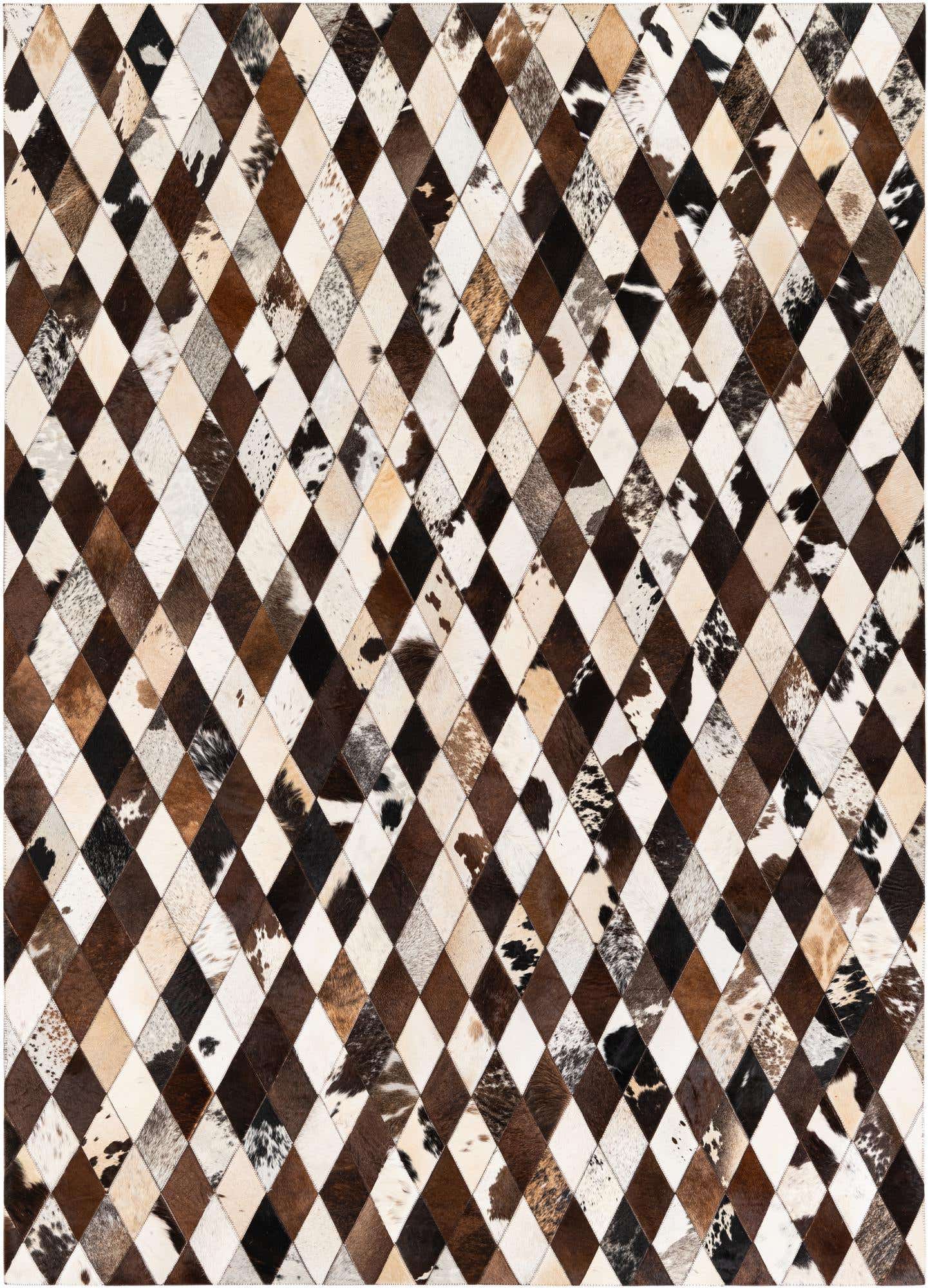 5' 7 x 8' Cowhide Stocks Rug