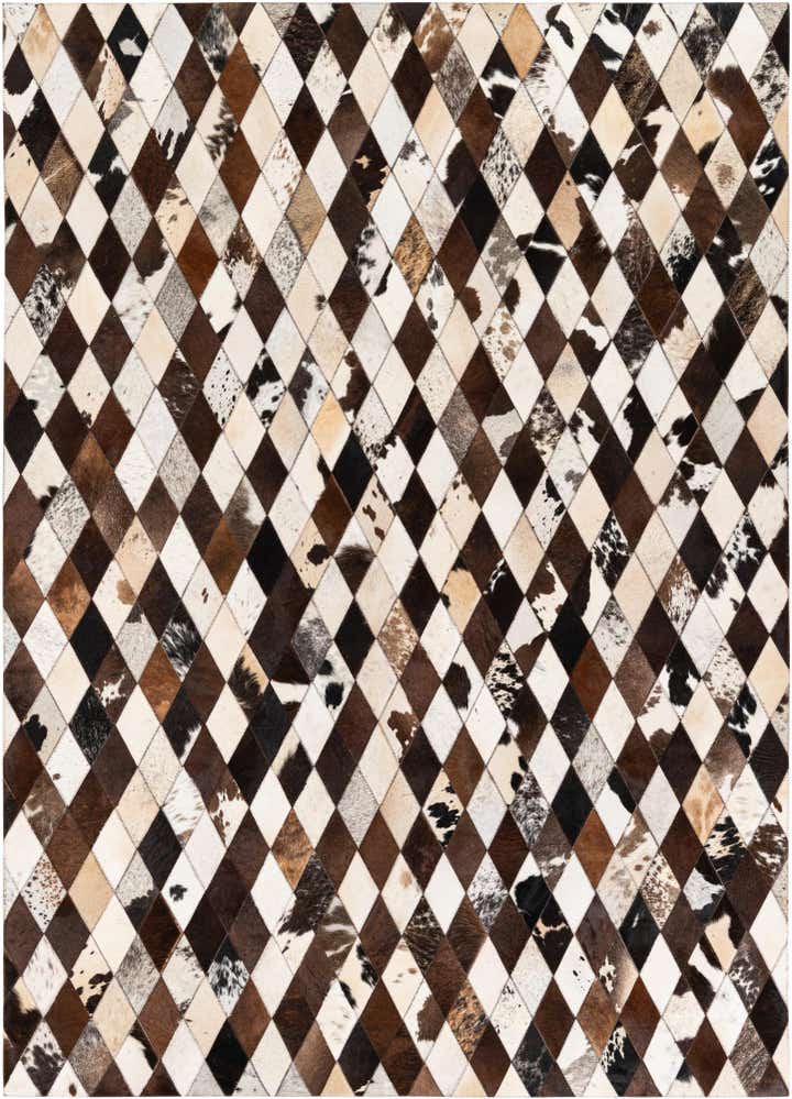 5' 7 x 8' Cowhide Stocks Rug