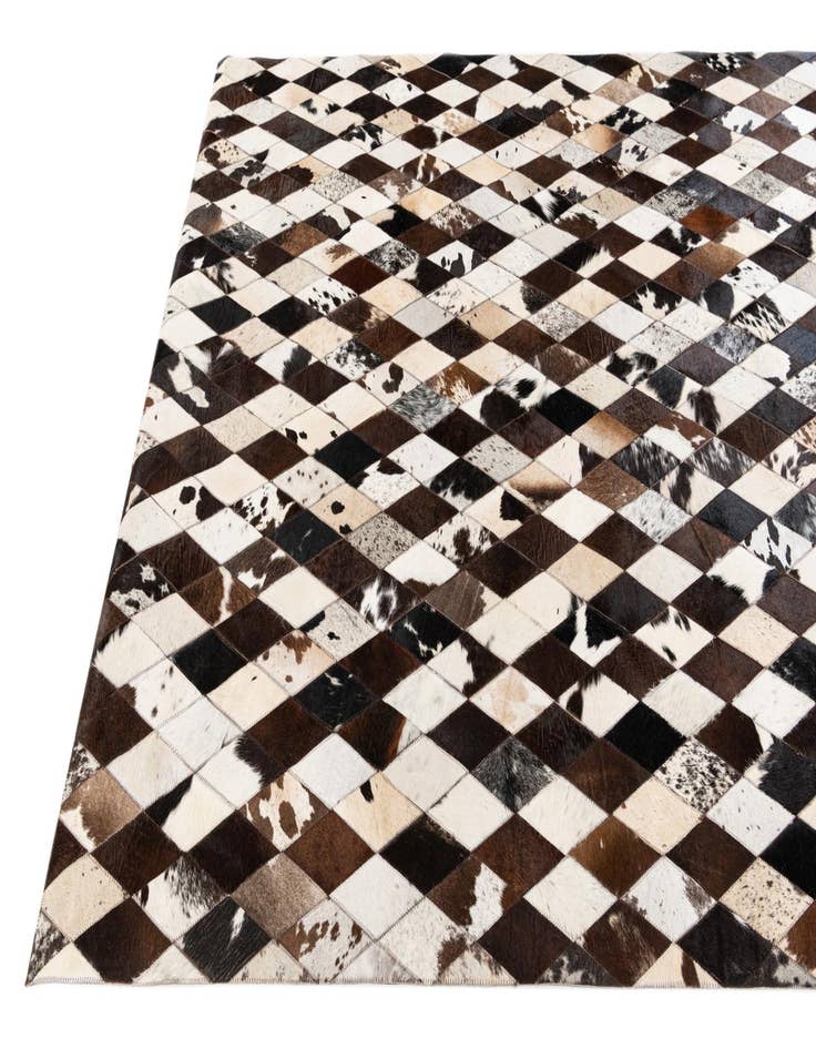 Detail image of 5' 8 x 7' 11 Cowhide Stocks Rug