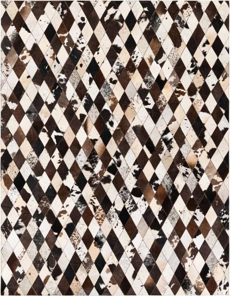 Detail image of 5' 8 x 7' 11 Cowhide Stocks Rug