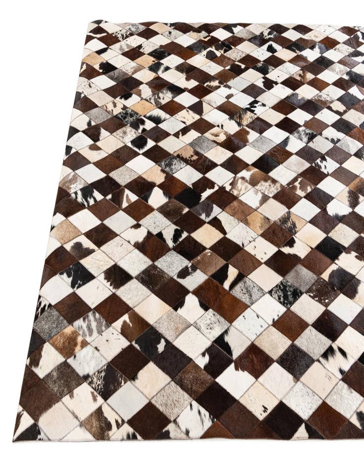 Detail image of 5' 8 x 7' 11 Cowhide Stocks Rug