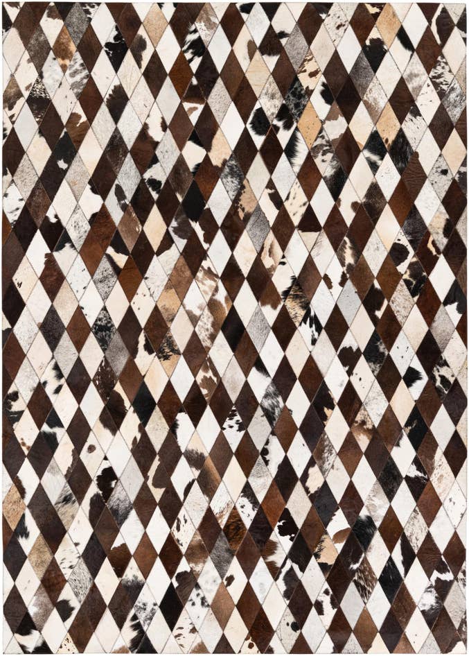 Detail image of 5' 8 x 7' 11 Cowhide Stocks Rug