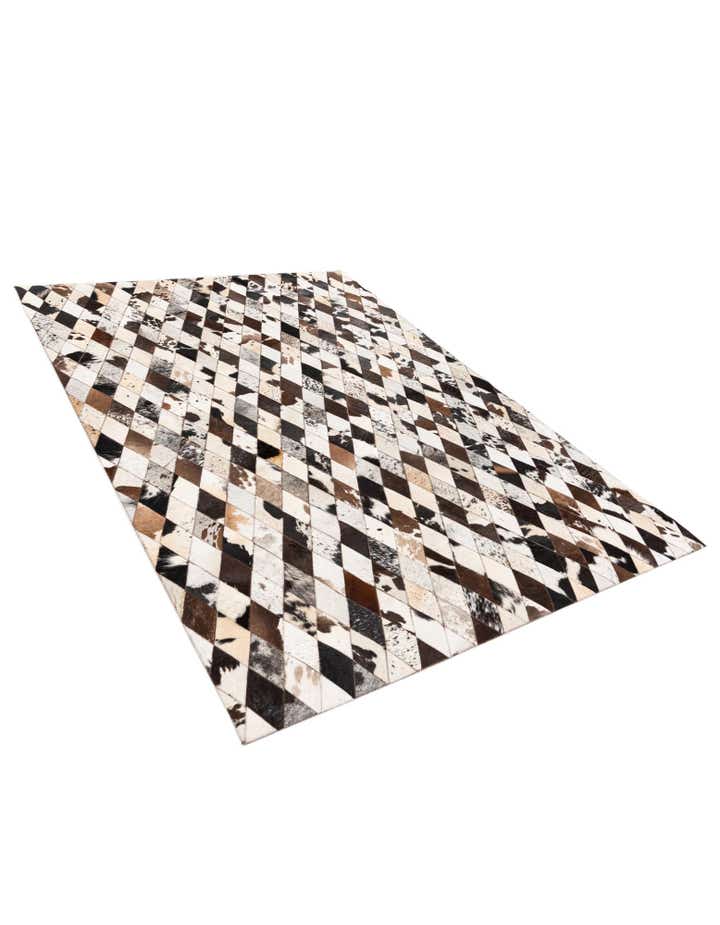 5' 7 x 8' Cowhide Stocks Rug