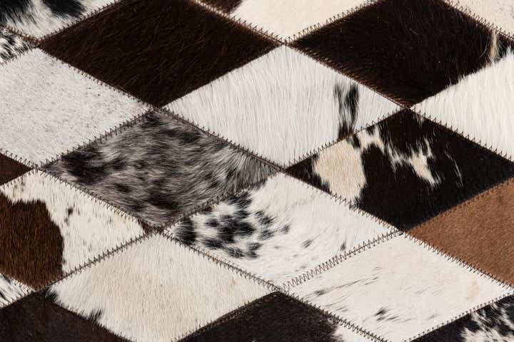5' 7 x 8' Cowhide Stocks Rug