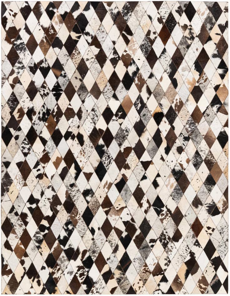 Detail image of 5' 7 x 8' Cowhide Stocks Rug