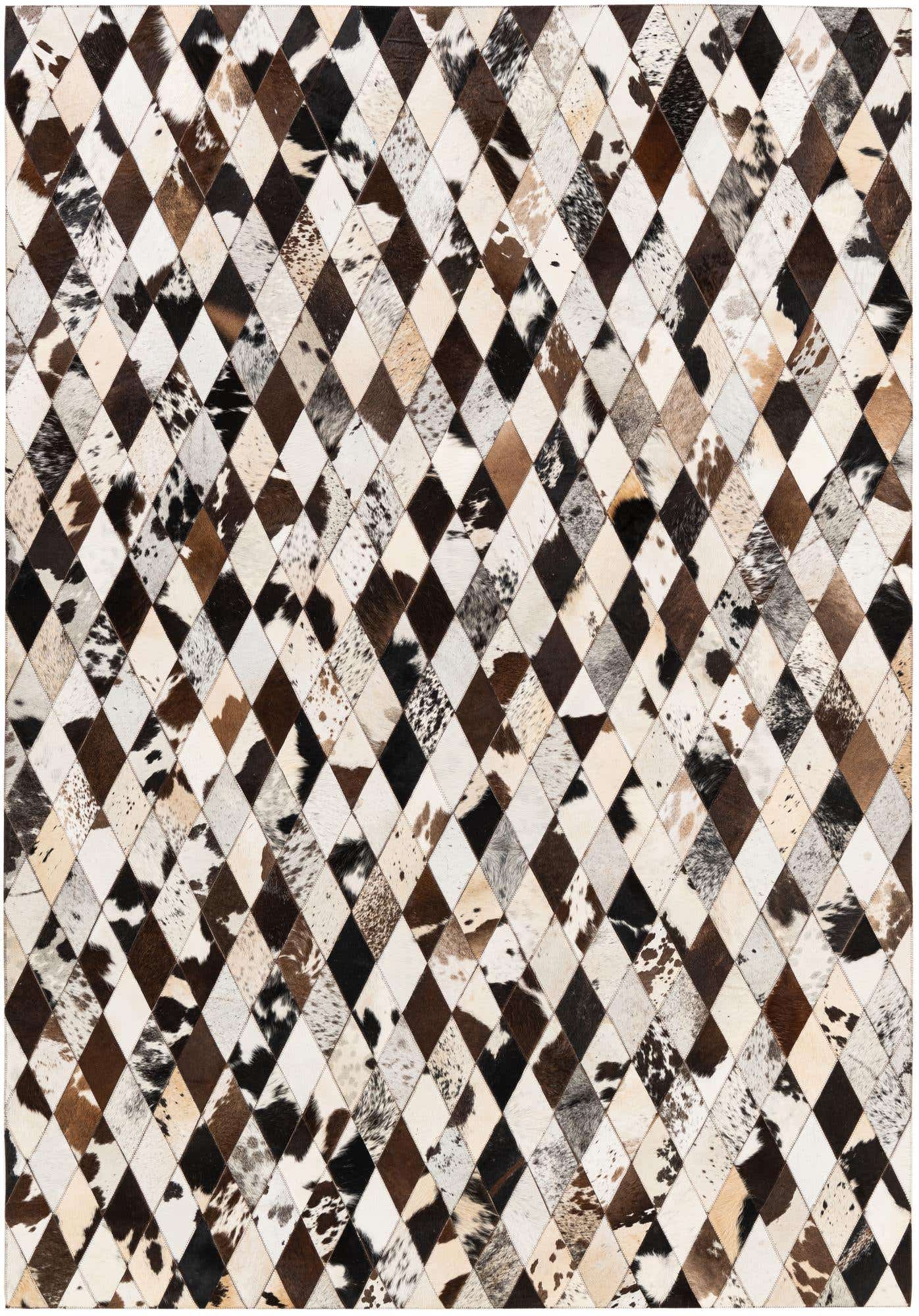 5' 7 x 8' Cowhide Stocks Rug