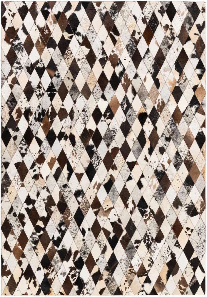 5' 7 x 8' Cowhide Stocks Rug