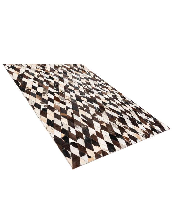 5' 7 x 8' Cowhide Stocks Rug